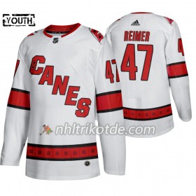 Carolina Hurricanes Trikot James Reimer 47 Adidas 2019-2020 Weiß Authentic - Kinder
